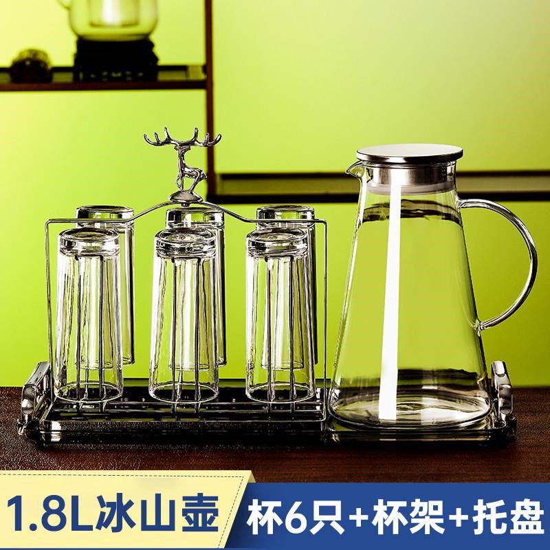 冷水壶玻璃耐高温凉水杯果茶壶大容量凉水壶凉茶壶套装家用冰新款
