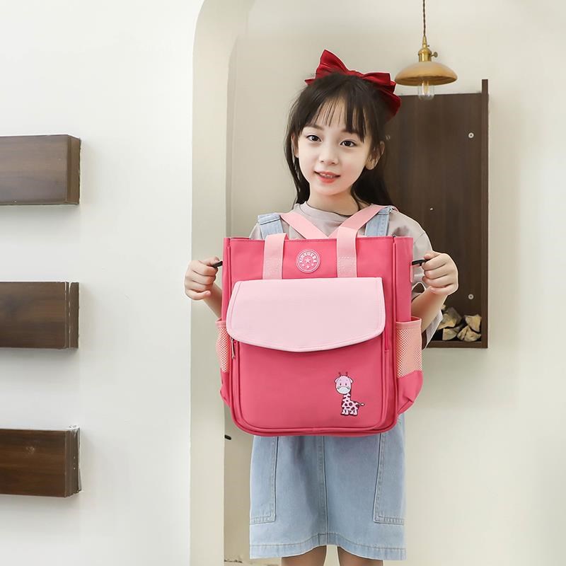 小学生帆布补习袋手提拎书袋防水美术袋儿童加大加厚补课包作业袋