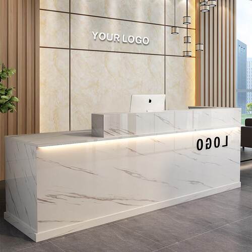 吧台简约现代店铺小型柜台烤漆公司前台桌接待台奶茶便利店收银台