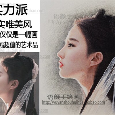 纯手绘人像铅笔素描头像人工代画照片彩铅人物画像定制情人礼物