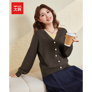 女装 大码 2025秋季 新款 成熟通勤气质毛织上衣 IEF 法式 爱依服