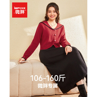 IEF/爱依服【微胖】2025新款秋冬气质修身显瘦时尚毛织里外套装裙