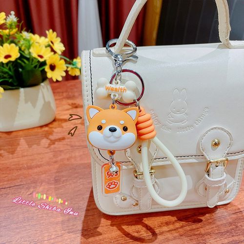 卡通柴犬小狗公仔l钥匙扣包包挂饰可爱情侣背包钥匙链汽车挂件