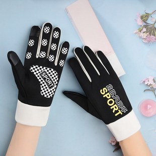 2024滑雪手套闷l子防水女士冬季保暖加绒可爱骑行防寒单板焖子连