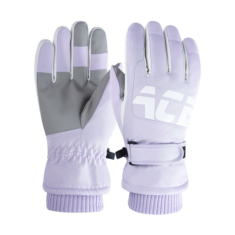 滑雪手套男女防风防水户外骑行摩托2024K冬季加绒加厚保暖分指手