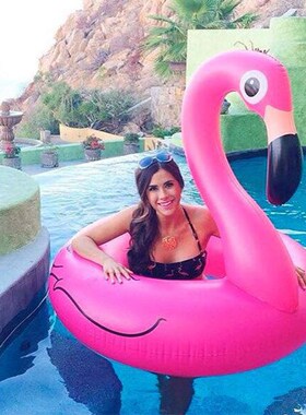 跨境新款ins风120充r气游泳圈成人水上印花游泳圈