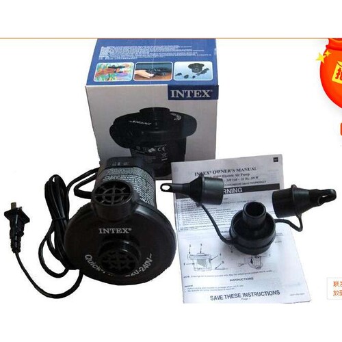 INTEX66620 快速充气泵220v 电泵可配3个不同的气嘴