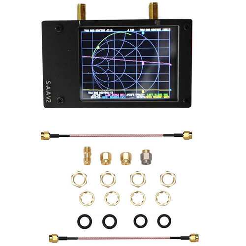 2.8寸矢量网络分析仪S-A-A V2配RG316粉色线 支持50kHz-3GHz