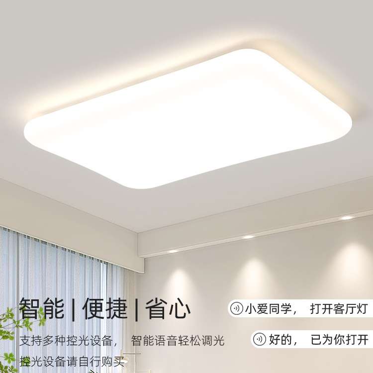 奶油风客厅主灯现代简约大气护眼吸顶灯2024新款灯具全屋套餐组合