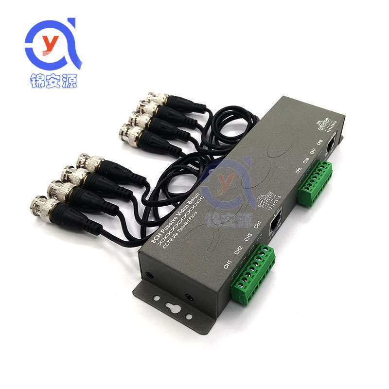 8路HD高清同轴双绞线传输器 AHD CVI TVI 带BNC线模拟同轴转网线