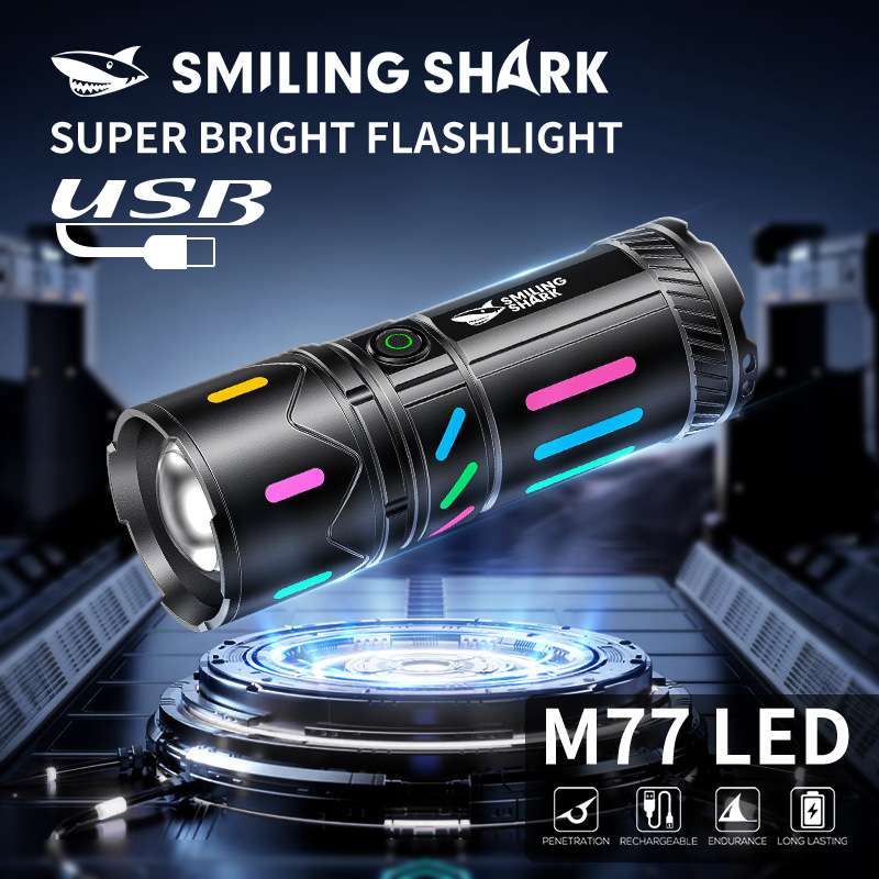 Outdoor zoom high brightness white laser flashlight