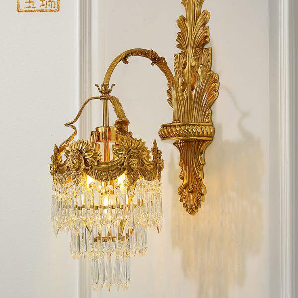 杰瑞唐宝法式水晶全铜壁灯欧式复古奢华别墅客厅书房餐厅卧室脱蜡