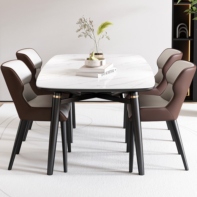 岩板餐桌b椅可变新款现代简约轻奢客厅家用小户型方圆两用伸缩饭