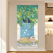 定制秋风日暖喵咪装 挂布毯子 饰背景墙酒店民宿治愈系白色流苏款