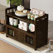 博古架小型实木新中式 桌面置物架茶具架子茶叶展示柜紫砂壶摆放架