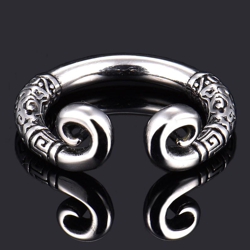 复古紧箍咒尾g戒指男士个性孙悟空金箍棒学生潮人单身开口食指环