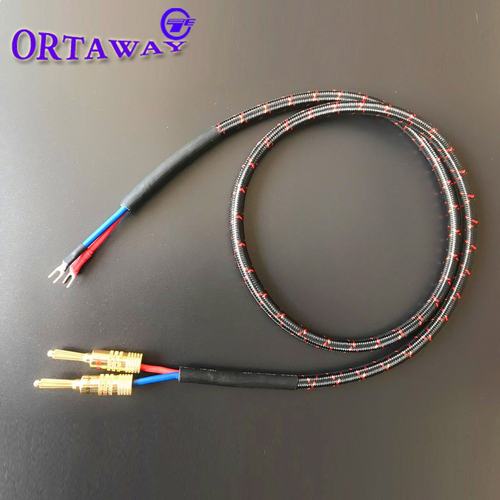 车载功放无源低音炮喇叭线免焊接香蕉插头音箱线HiFi发烧级音频线