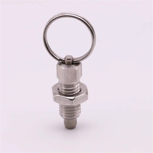 GN717拉环柱塞不锈钢柱塞弹簧定位锁销复位型分度销M6M8M10M12M16