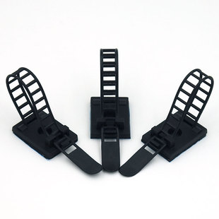 汽车布线可调式配线固定座粘帖式线卡卡扣电线网线整理线扎带黑色