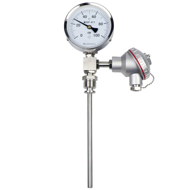 PT100远传温度表 wssp-411 一体化铂热电阻 4-20mA 0-100 M27*2