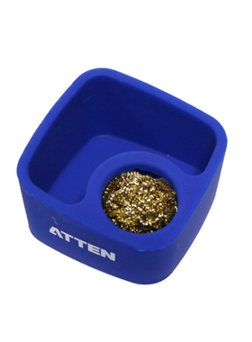 原装安泰信锡渣盒ATTEN松香盒CS-08B烙铁头清洁球洁咀器焊锡工具