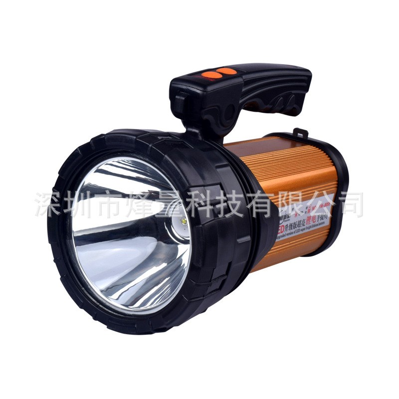 远射强光手提应急探n照灯带USB手机充电搜索徒步巡逻探洞户外露营