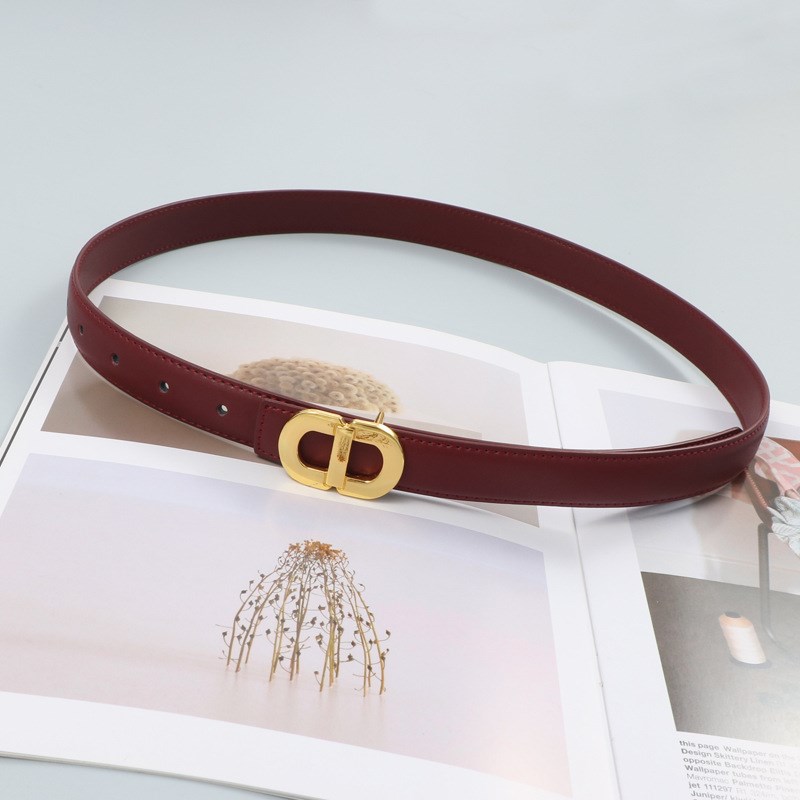 新款大洪洪VEE简约复古CuD扣头腰带装饰搭配牛仔裤裙子真皮牛皮带