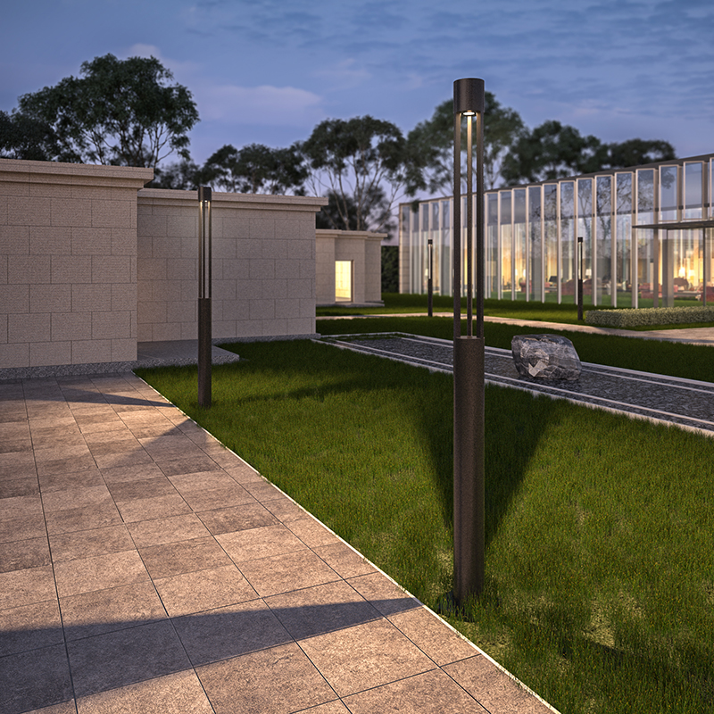 普梁庭院灯户外防水草坪灯景观灯简约园林公园柱灯高杆led路灯