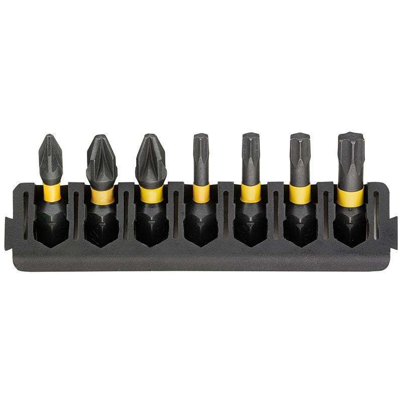 DeWALT DT70813-QZ 7件25毫米PZ1-PZ2/T15-T30螺丝批头套装