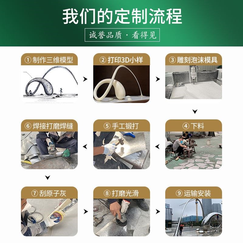 新款不锈钢雕塑定制工厂园林景观城市校园公园广场地标性人物大型