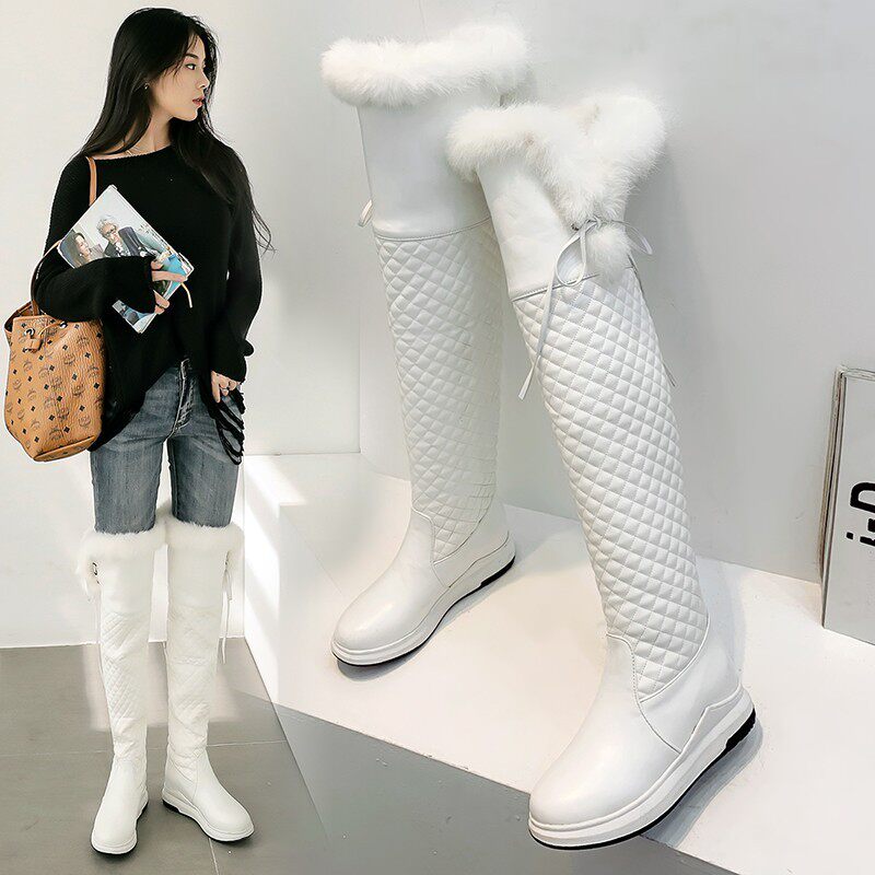 2021冬季新款雪地靴o女长筒过膝长靴防水防滑加厚加绒40大码43棉