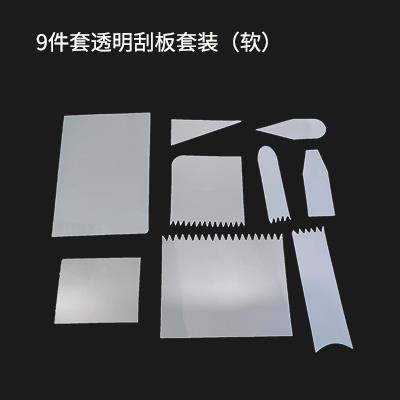 5片装烘焙透明蛋糕软面糊 半圆塑料刮片蛋糕奶油刮板刮涂抹平新款