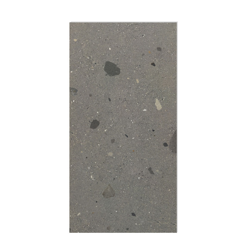 大颗粒水磨石瓷砖600x12u00地砖客厅餐厅服装店瓷砖工程灰色仿古