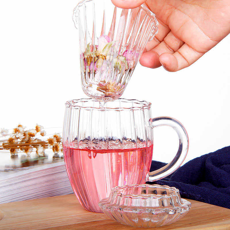 茶水三件泡茶杯子办公室分离杯杯花茶小容喝茶玻璃杯女士量耐高温