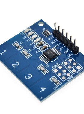 按键模块 TTP224 4通道电容式触摸开关数字传感器电子模块