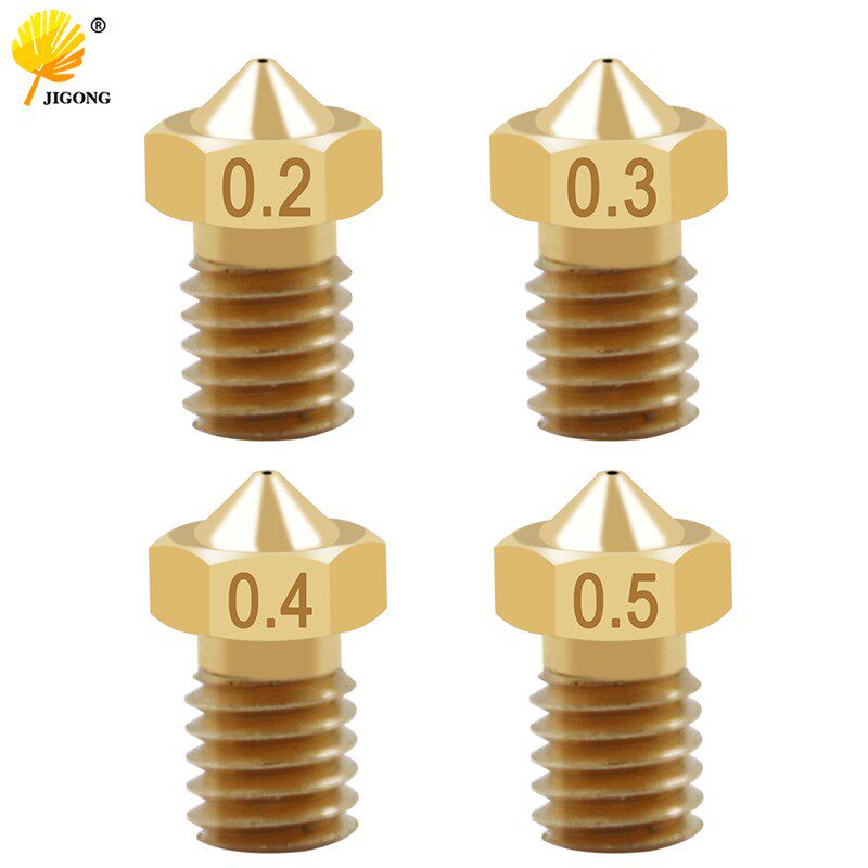记工3d打印机配件 M6螺纹打印喷头表面带字 175/3mm耗材黄铜喷嘴