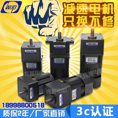 伟普调速电机6-400w可调无极变速 微型小型齿轮减速电机交流220v