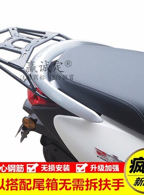 适用轻骑铃木Lets小海豚QS110T-3钢筋后货架尾架尾箱架改装尾翼