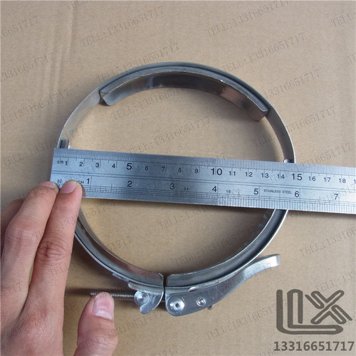 150mm 开口反应器 夹具 夹子 不锈钢反应夹 反应釜 抱箍 快开型