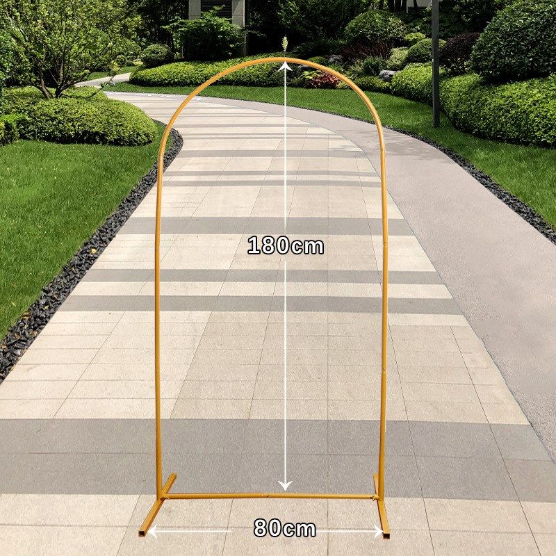 新款婚庆用品道具拱形拱门舞台背景迎宾摆件装饰婚礼铁艺花架架子