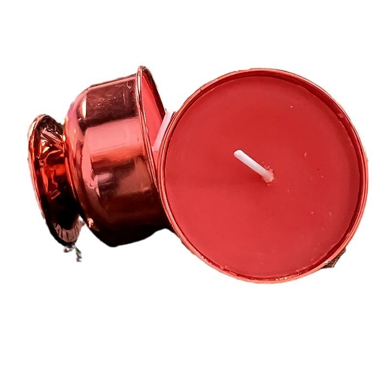 金福鸿运酥油烛红壳8小时酥油灯天然植物酥油高性比酒杯容器烛台