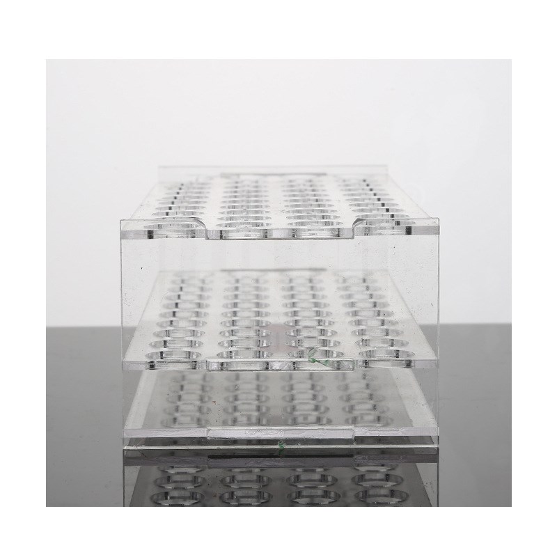厂家供应40孔10ml离心管架 透明亚克力试管架实验室耗材
