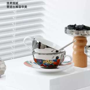 陶溪川陶瓷咖啡杯拿铁杯家用送礼情侣套装早餐杯下午茶杯子高颜值