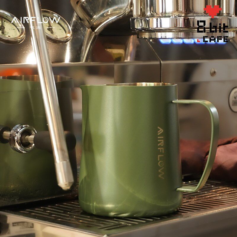 AIRFLOW气流 拉花缸咖啡拉花杯 压纹尖嘴拉花缸304不锈钢奶泡杯