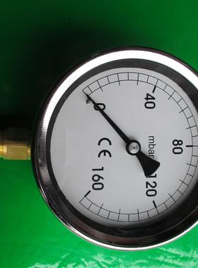 微压表 直径100mm YE100 0-160MBAR 膜盒压力表YE-100 0-160MBAR