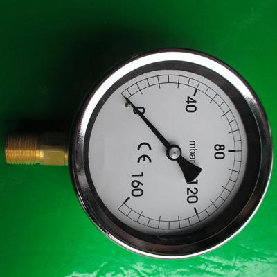 微压表 直径100mm YE100 0-160MBAR 膜盒压力表YE-100 0-160MBAR
