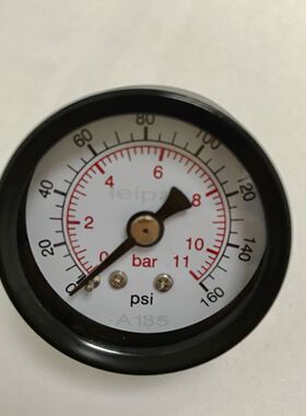 轴向气压表 液压表 直径42mm y-40z 11bar 160psi npt1/8 压力表