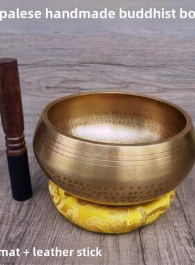 尼泊尔手工铜制编钟瑜伽冥想声音疗法佛音碗冥想减压拔耳梵语音碗