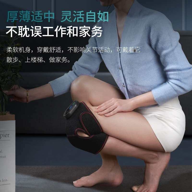 跨境电加热腿部按摩器速热保暖老寒腿护膝3D循环式发热关节按摩仪