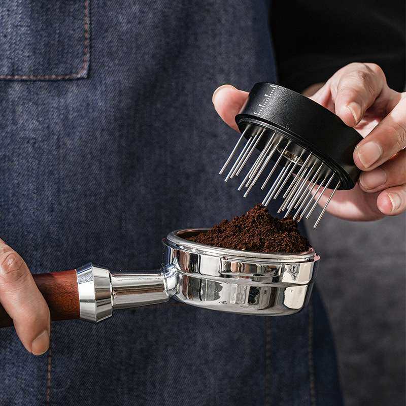 咖啡布粉器压粉器散粉针三合一恒定弹力压粉锤按压式压粉器带刻度
